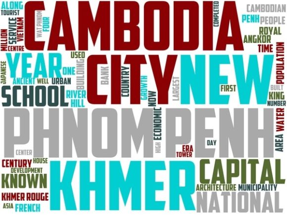 Phnom Penh Wordart Tie Dye