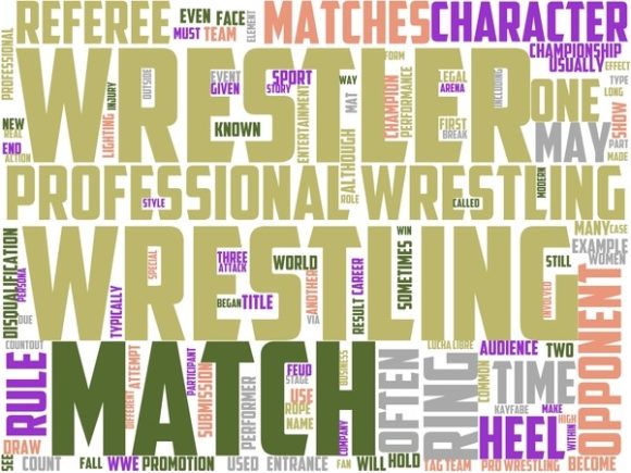 Professional Wrestling Wordart Tie Dye