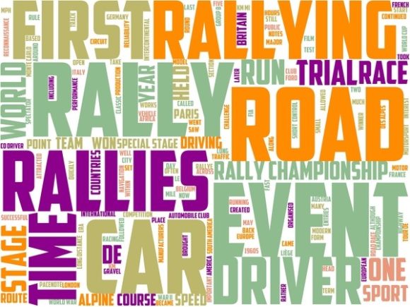 Rally Driver Wordart Sticker