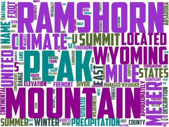 Ramshorn Peak Wordart Print